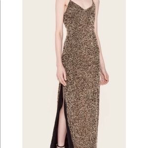 Free people glittery/ mahogany evening gown
